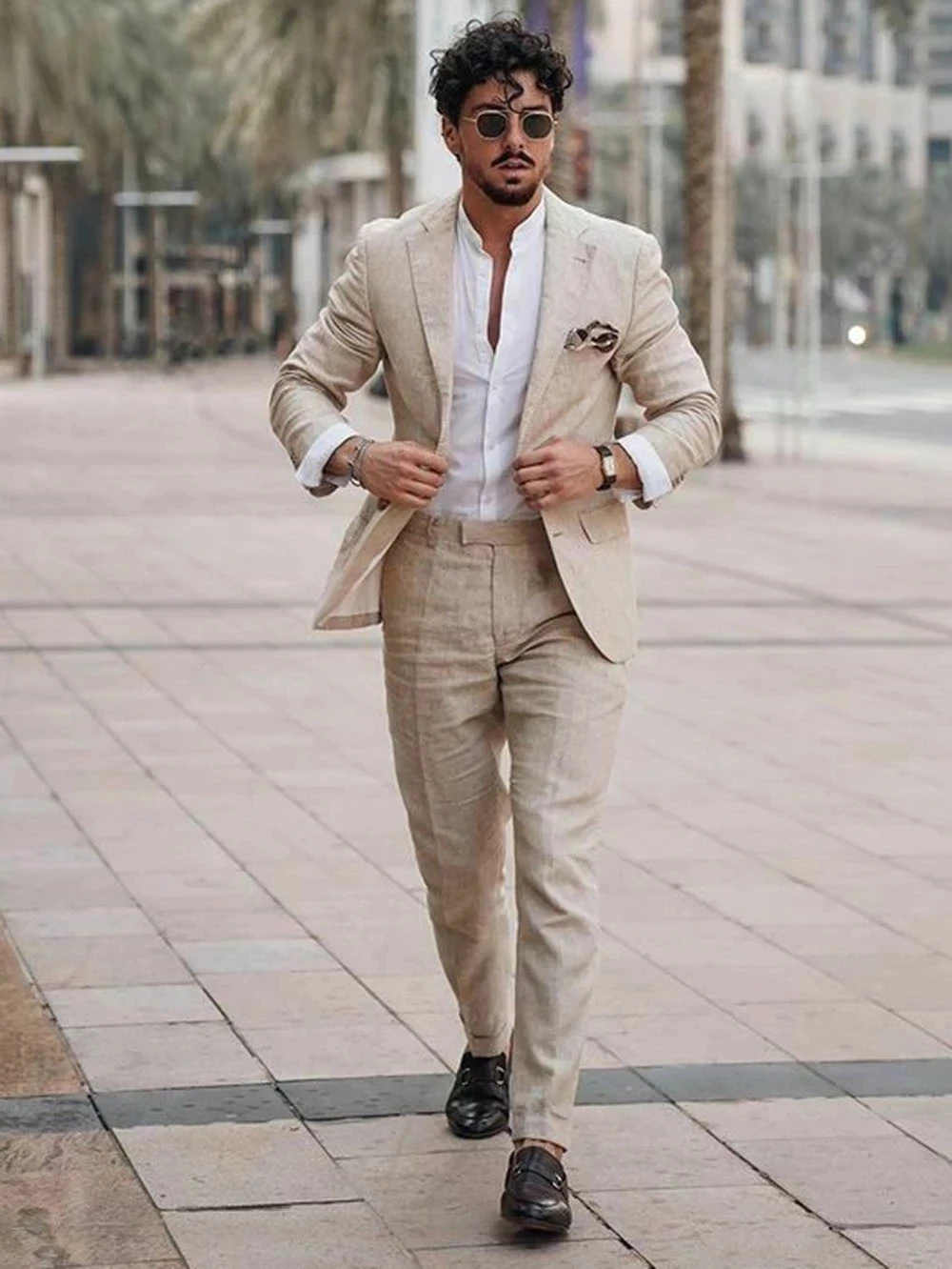 Men Linen Formal Wear - Ternos de Linho Masculinos para Verão