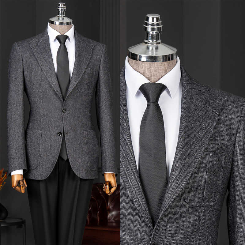Men Linen Formal Wear - Terno Clássico Masculino de 2 Peças