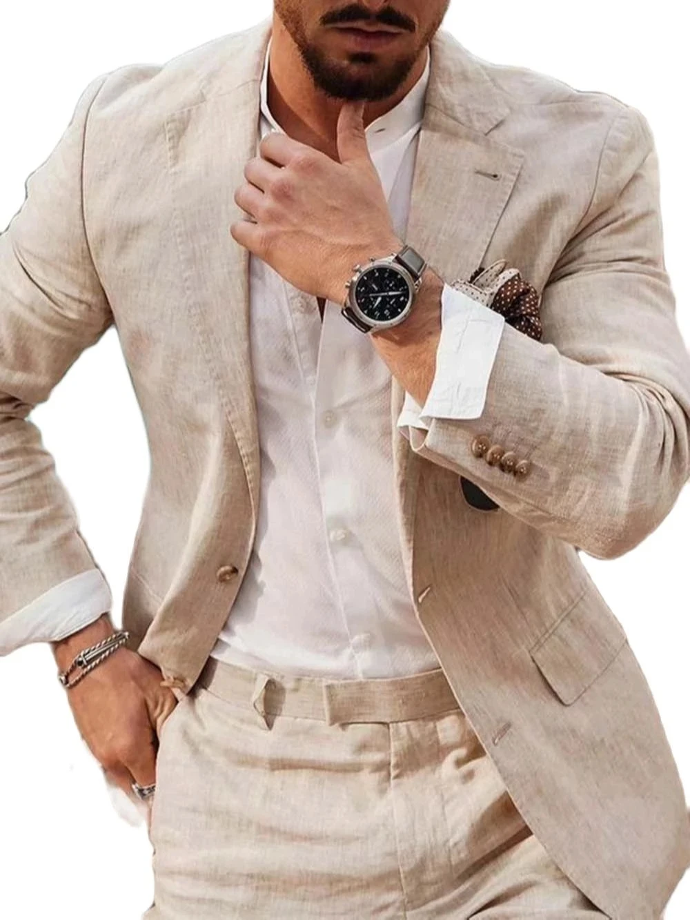 Ternos de Linho Masculinos par - Men Linen Formal Wear avaliação e preço