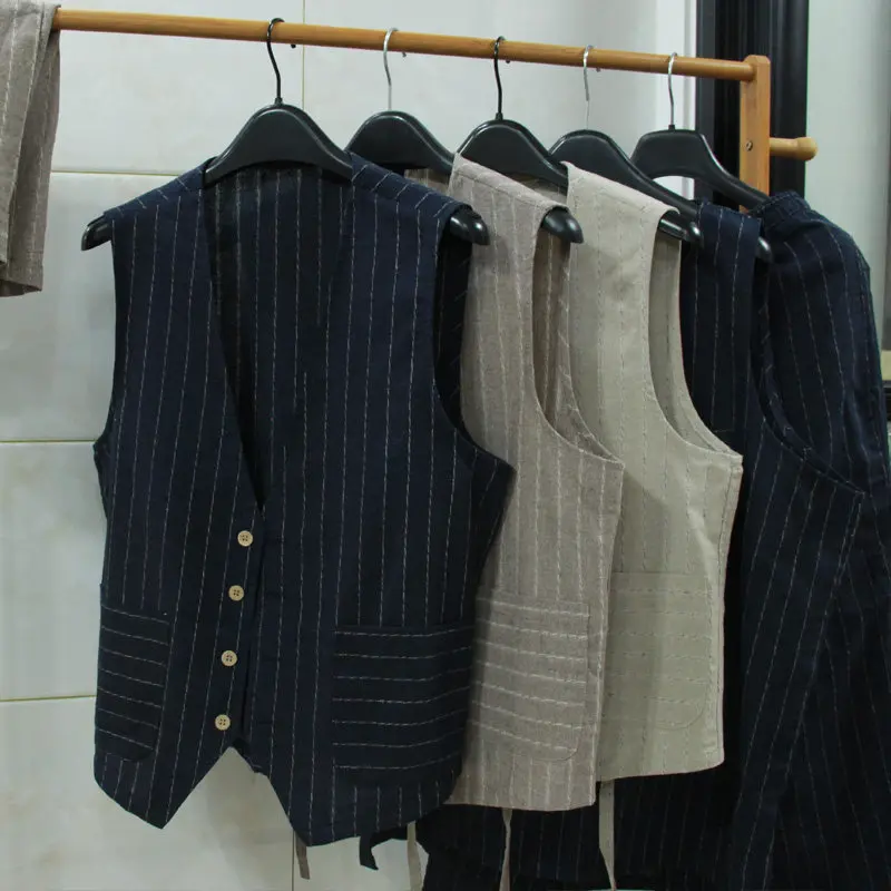 Colete Casual de Linho Britâni - Men Linen Formal Wear avaliação e preço