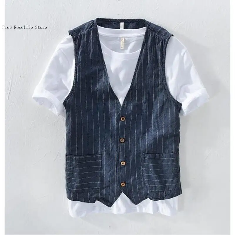 Colete Casual de Linho Britâni - Men Linen Formal Wear avaliação e preço