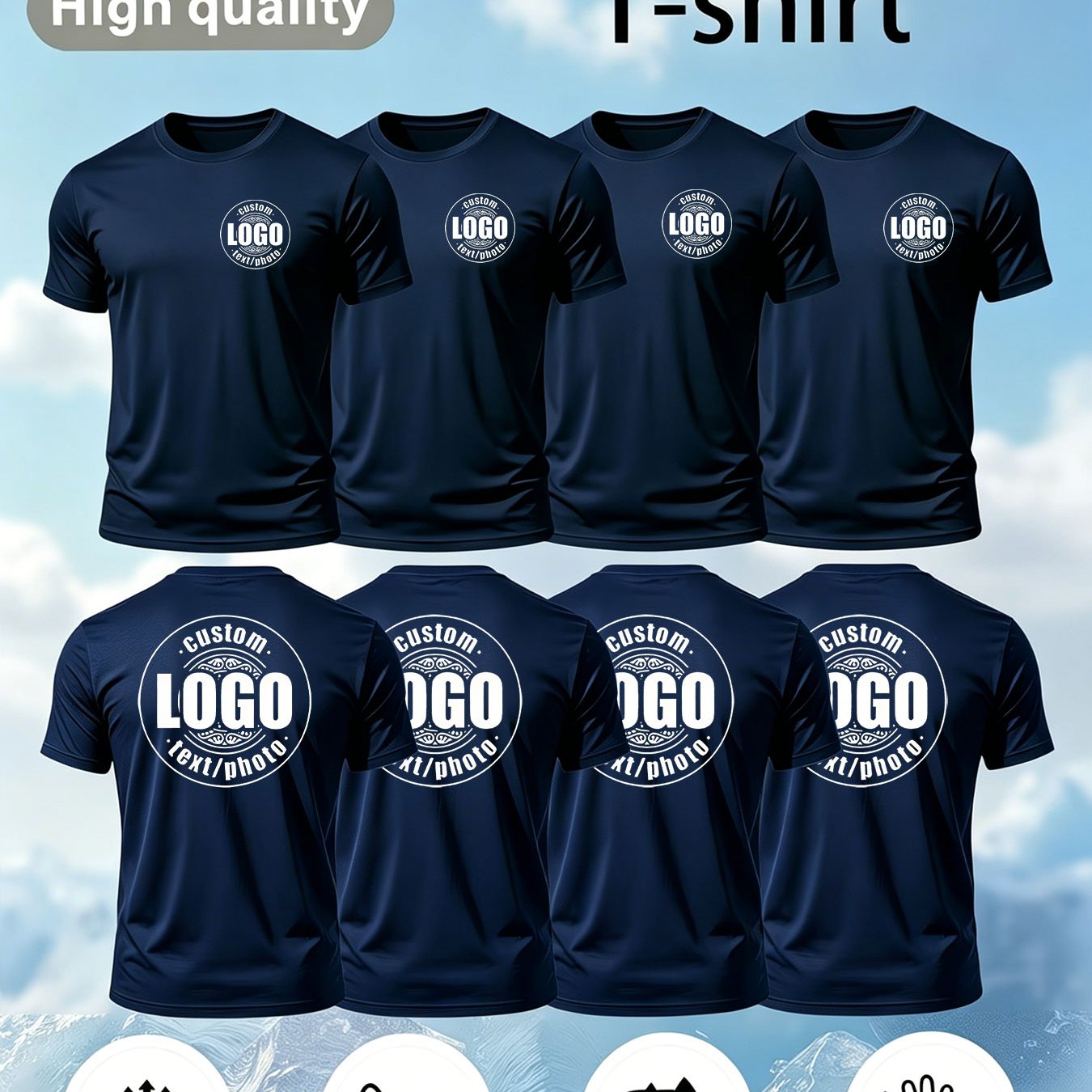 Conjunto de 4 camisetas de gol - Men Formal Wear Summer avaliação e preço