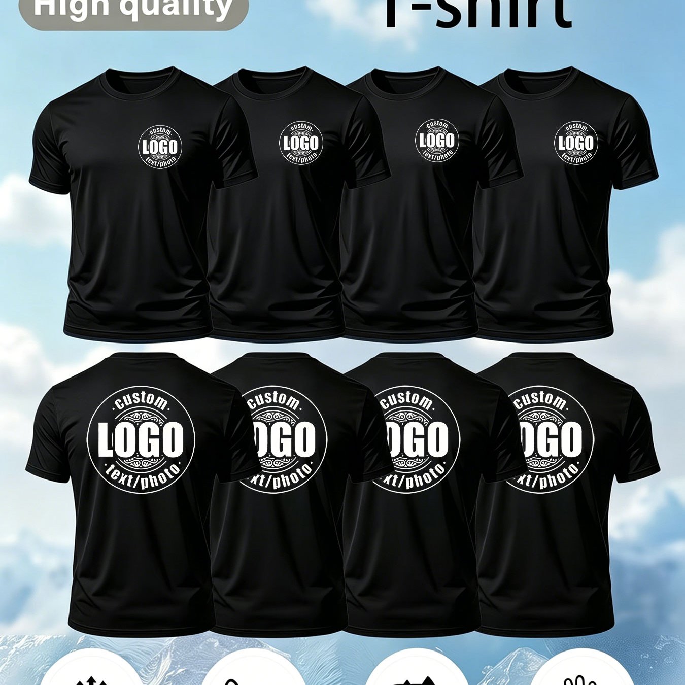 Conjunto de 4 camisetas de gol - Men Formal Wear Summer avaliação e preço
