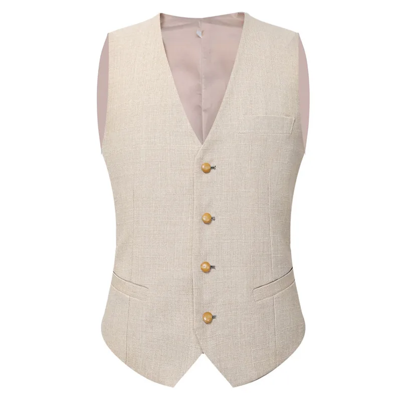 Terno de praia de linho marfim - Men Linen Formal Wear avaliação e preço