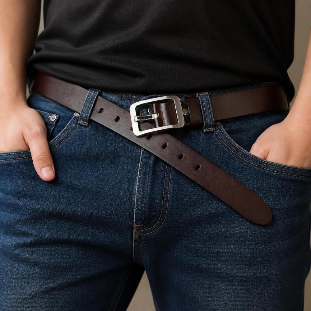 Cinto de couro sintético para  - Men Formal Wear With Jeans avaliação e preço