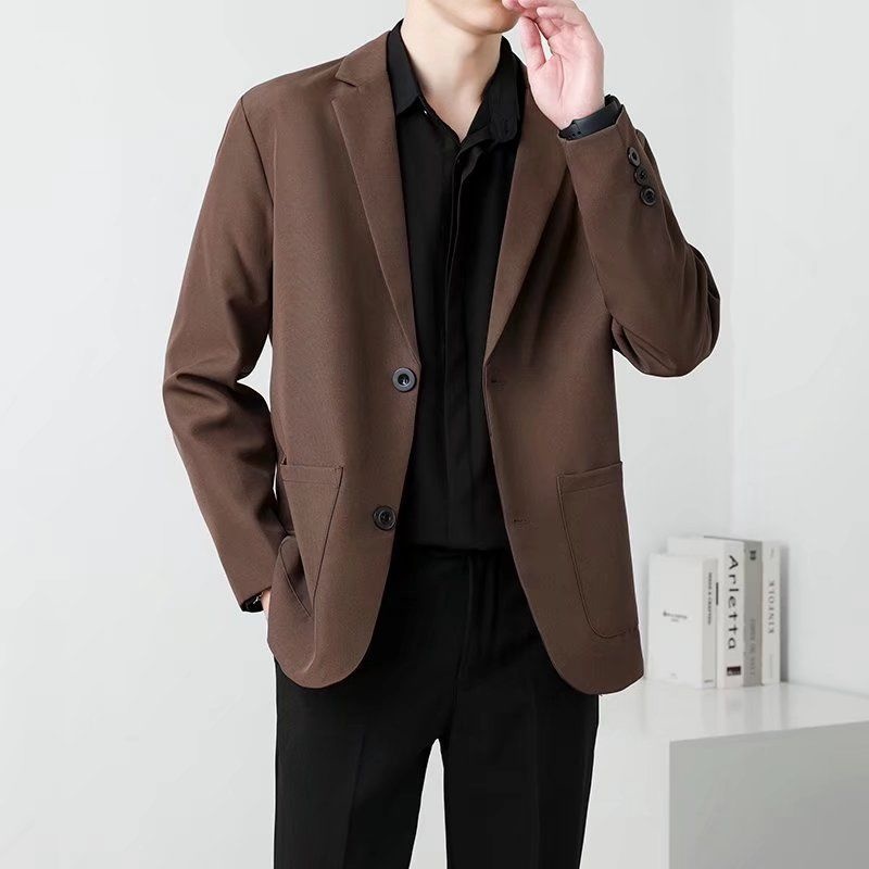 Primavera marrom preto blazer  - Men Formal Wear Brown avaliação e preço
