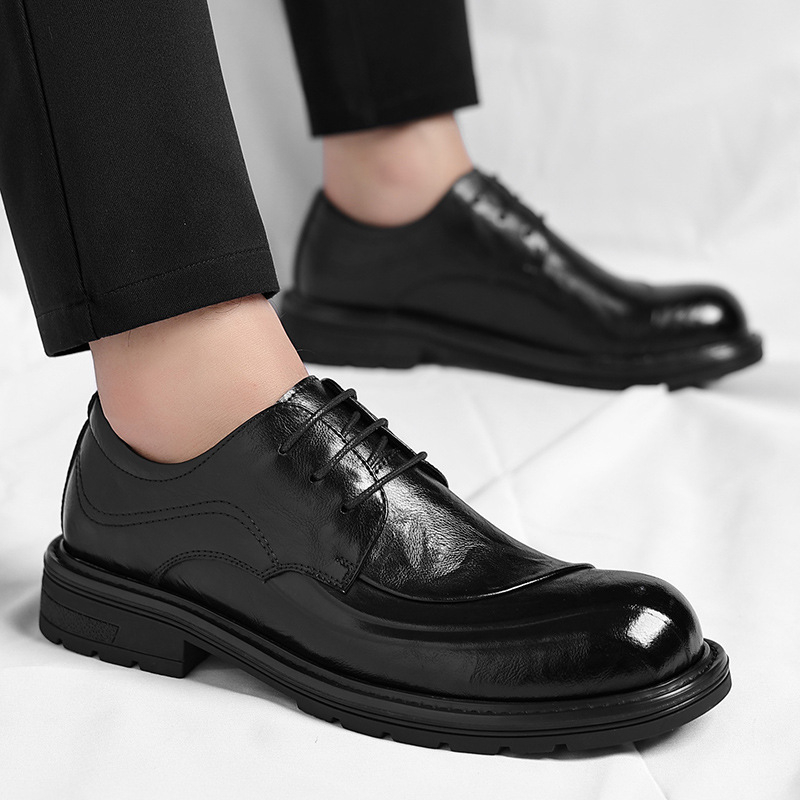 Sapatos de Couro Genuíno Marro - Men Formal Wear Brown avaliação e preço