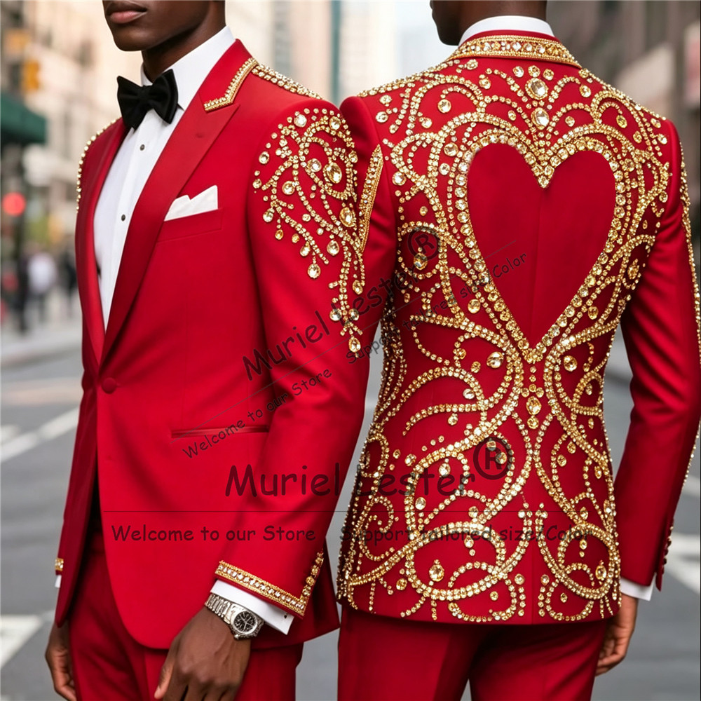 Conjunto de 3 Peças: Terno Mas - Men Formal Wear Pants avaliação e preço