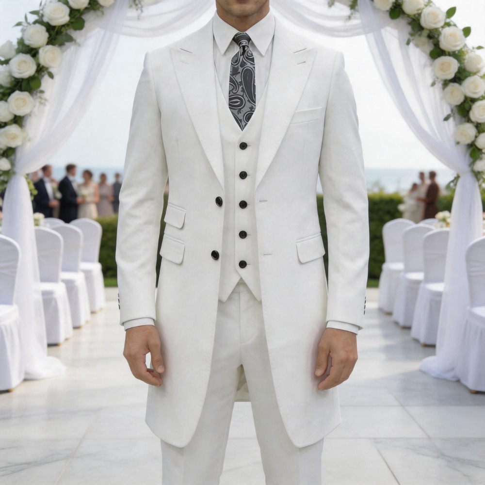 Terno Slim Fit de 3 Peças para - Men Formal Wear Summer avaliação e preço