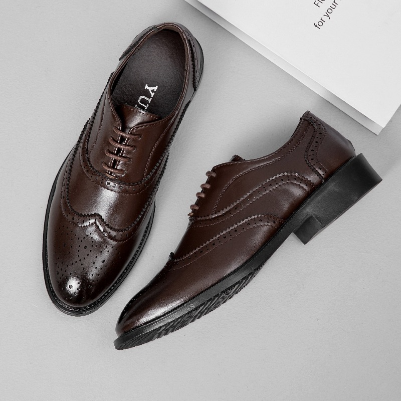 Sapatos de Couro Formais Cláss - Men Formal Wear Summer avaliação e preço