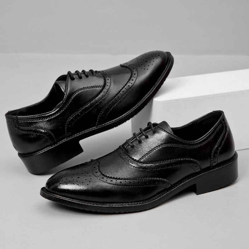 Sapatos de Couro Formais Cláss - Men Formal Wear Summer avaliação e preço