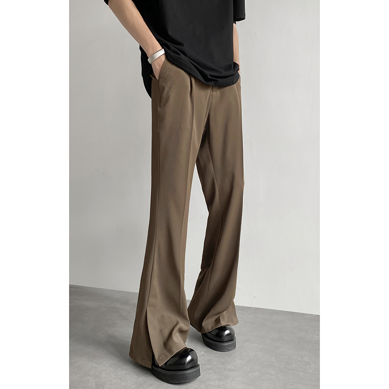 Calça casual solta para homens - Men Formal Wear Brown avaliação e preço