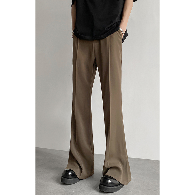 Calça casual solta para homens - Men Formal Wear Brown avaliação e preço