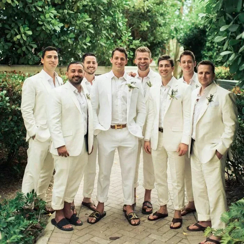 Smoking de casamento de linho  - Men Linen Formal Wear avaliação e preço