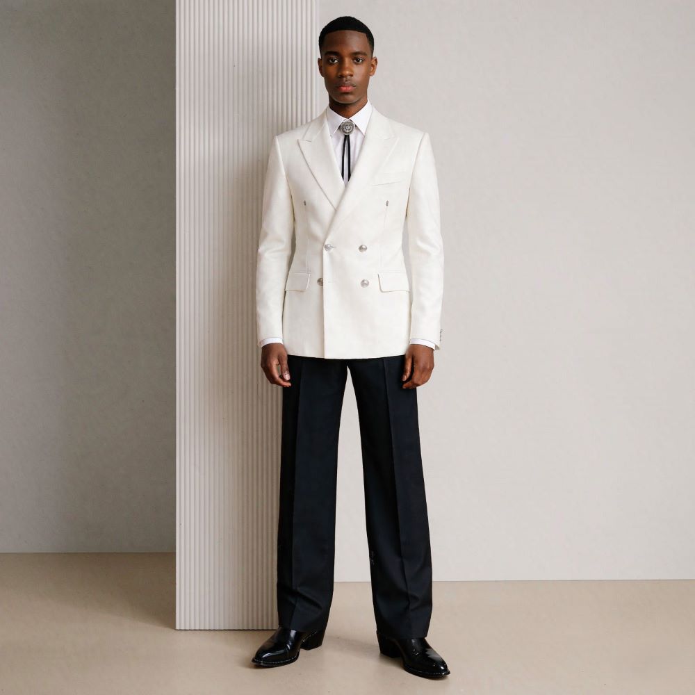 Terno Masculino de 2 Peças, Co - Men Linen Formal Wear avaliação e preço