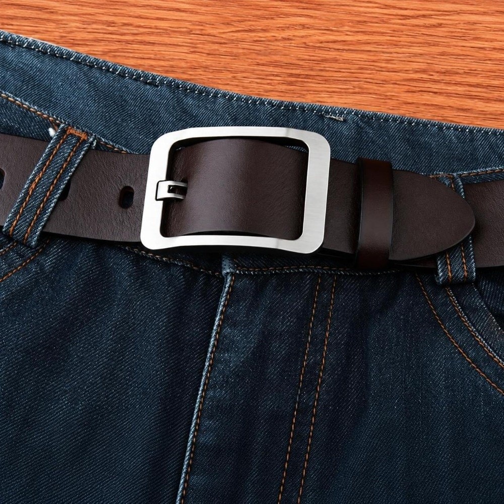 Cinto de Couro PU Casual para  - Men Formal Wear With Jeans avaliação e preço