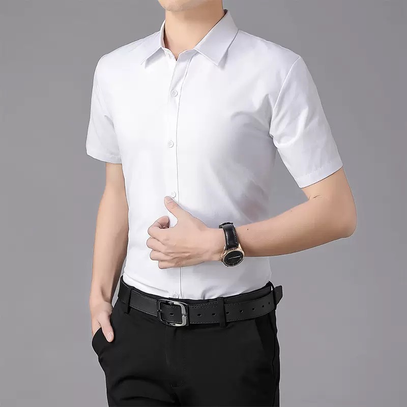 Verão fino camisa branca de ma - Men Formal Wear Summer avaliação e preço