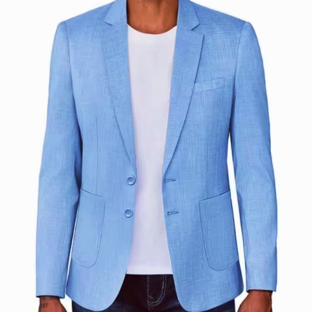 Blazer Masculino Slim Fit Bege - Men Linen Formal Wear avaliação e preço