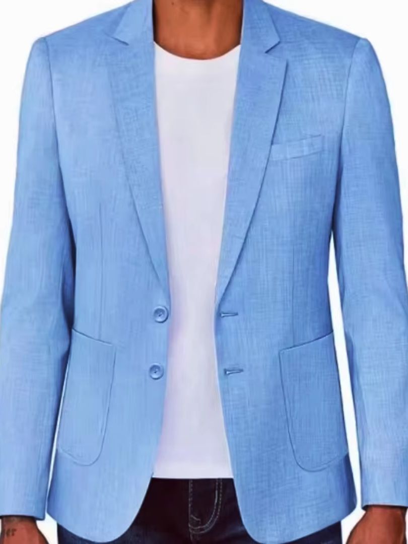 Blazer Masculino Slim Fit Bege - Men Linen Formal Wear avaliação e preço