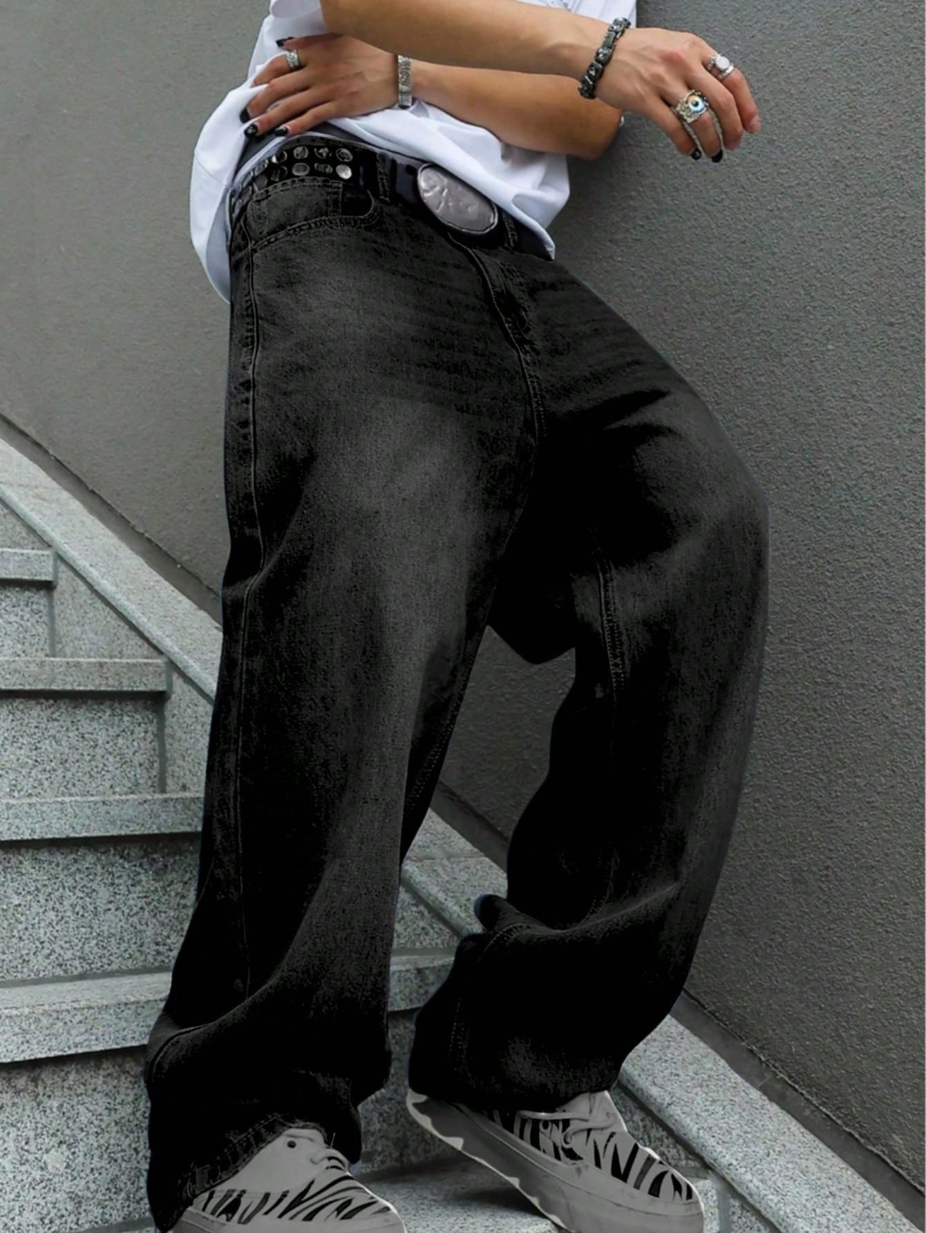 Calças Jeans Masculinas de Per - Men'S Urban Formal Wear avaliação e preço