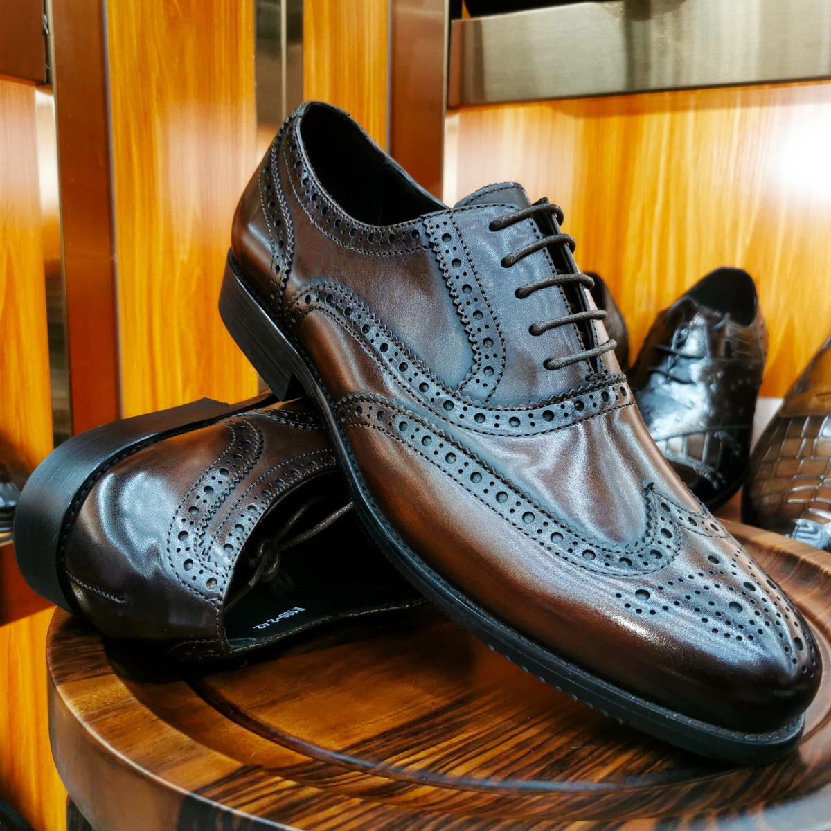 Sapatos masculinos de luxo cou - Men Formal Wear Brown avaliação e preço