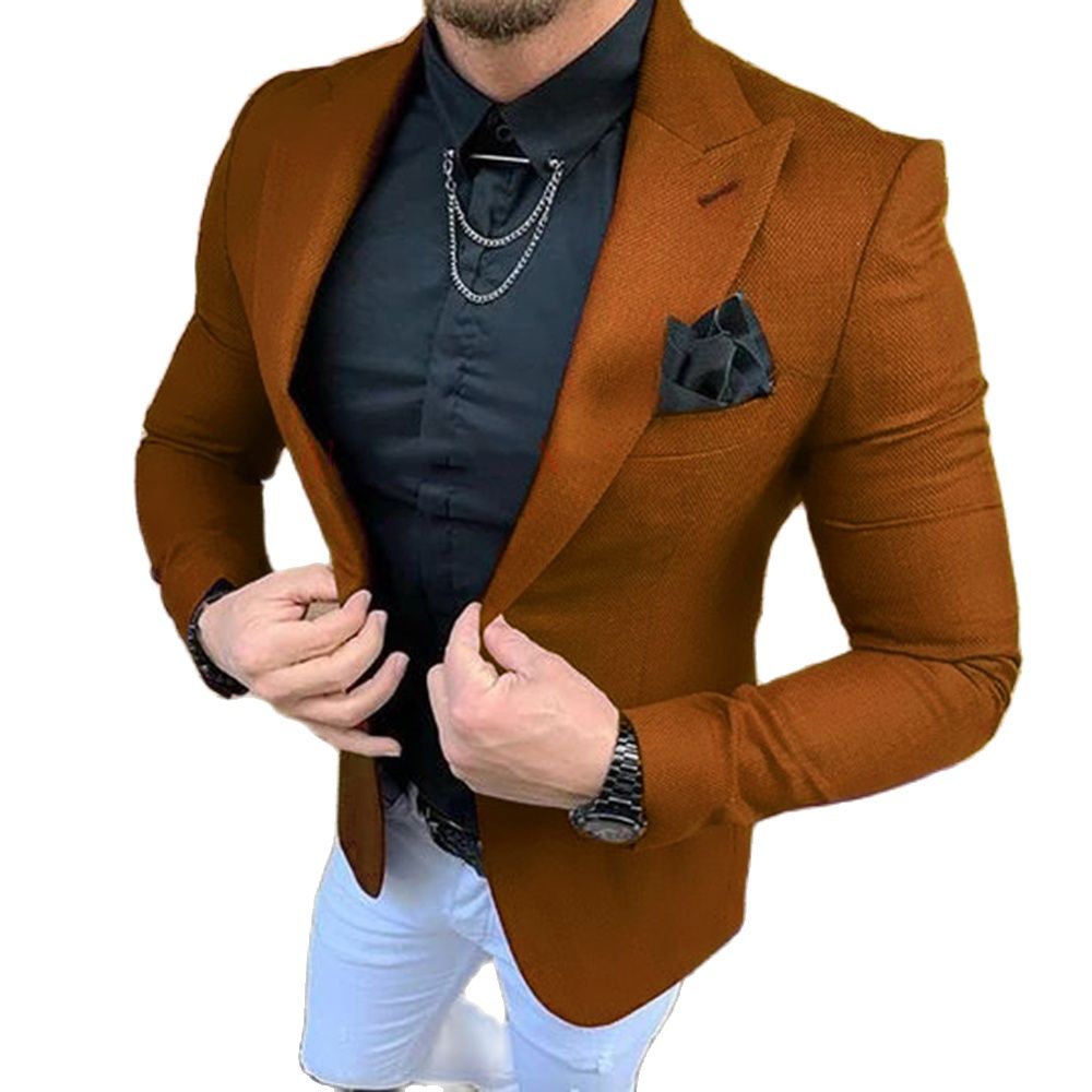 Ternos masculinos 2 peças roup - Men Formal Wear Brown avaliação e preço
