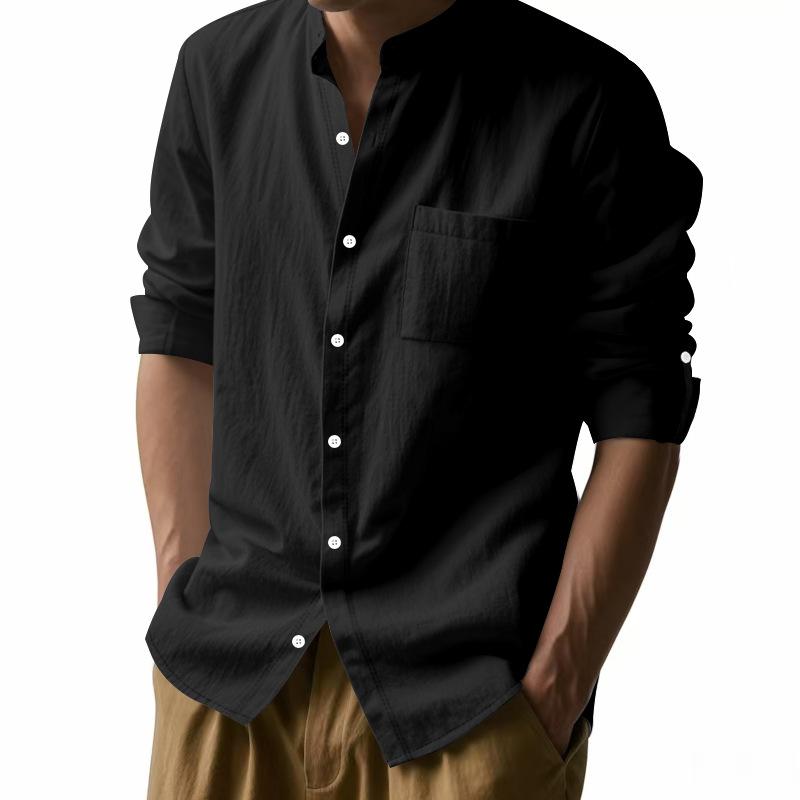 Camisa masculina de linho com  - Men Linen Formal Wear avaliação e preço