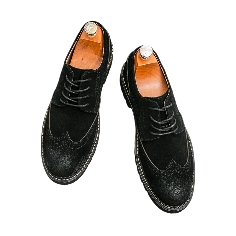 Sapatos masculinos de camurça  - Men Formal Wear Brown avaliação e preço