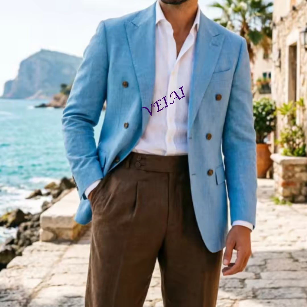 Terno Masculino Bege de Linho  - Men Linen Formal Wear avaliação e preço