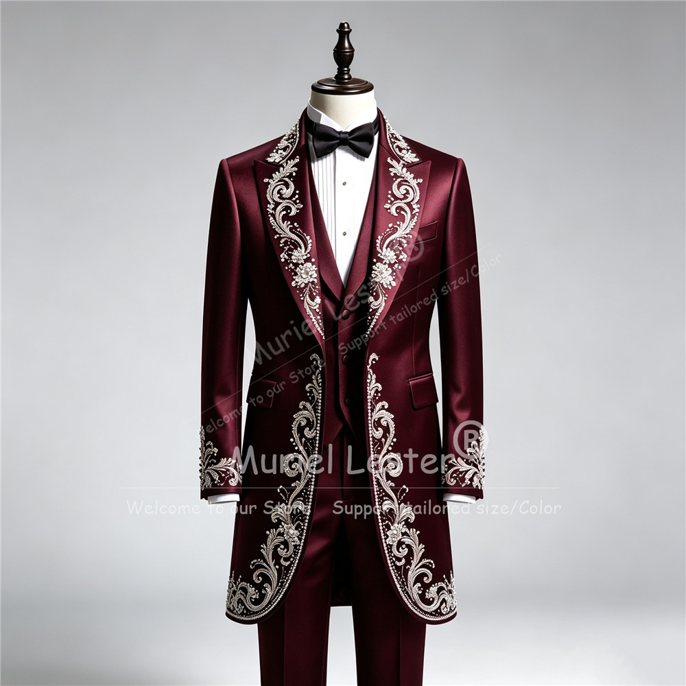 Ternos de Luxo para Casamento  - Men Formal Wear Pants avaliação e preço